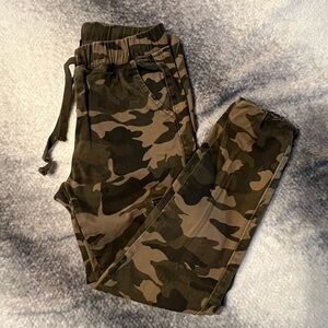 Camo Drawstring Cargo Pants